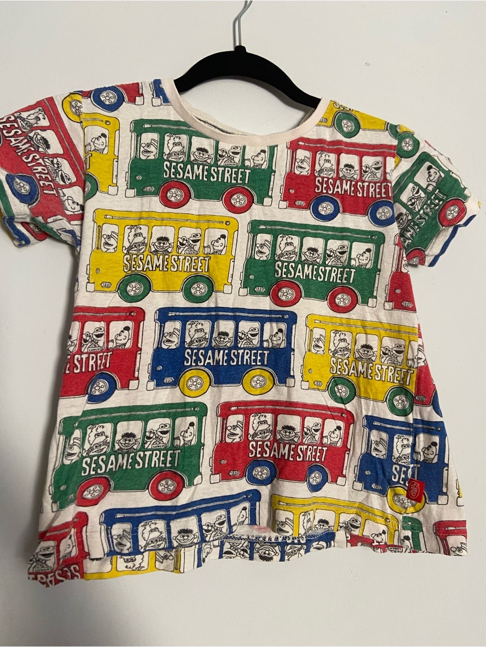 Gently worn Vintage Japanese Sesame Street BOO FOO WOO t-shirt top 7-8 years old
